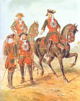 Кавалергарды в 1724-1731 годах