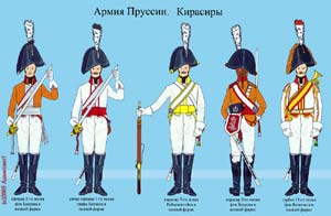 Планшеты униформы армии Пруссии. Униформа и снаряжение кирасирских полков